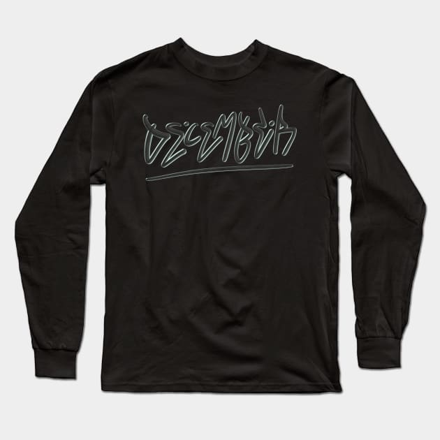 December Bubble graffiti Long Sleeve T-Shirt by yogisnanda